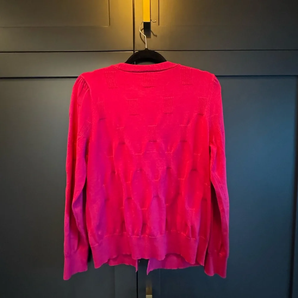 New Hot Pink Cardigan Sweater - Picture 3 of 8